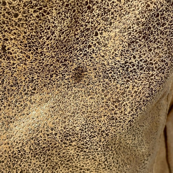 Boho Chic Leather Vest Faux Fur Trim Western Festival Layering Fall Piece PLarge - Picture 15 of 16